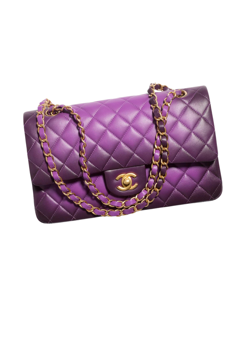 CLASSIC 11.12 HANDBAG Gradient Lambskin & Gold-Tone Metal Purple