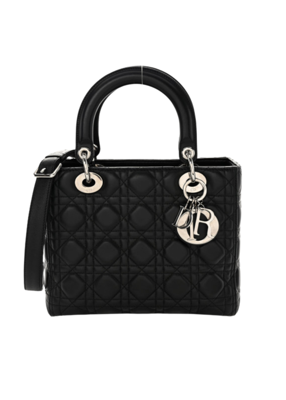 Lambskin Cannage Medium Lady Dior Black