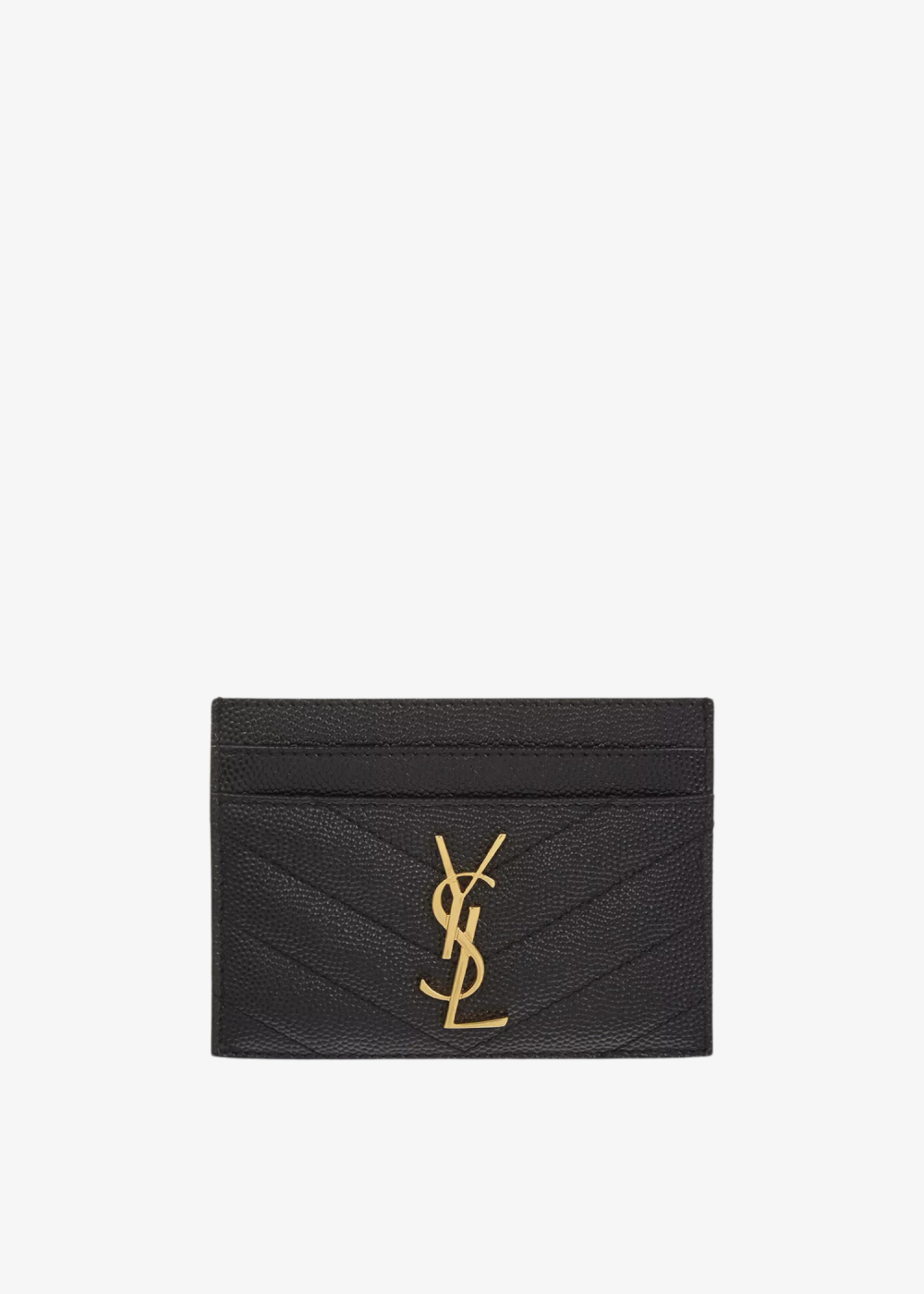 Monogram Quilted Leather Cardholder – Saint Laurent (Black)