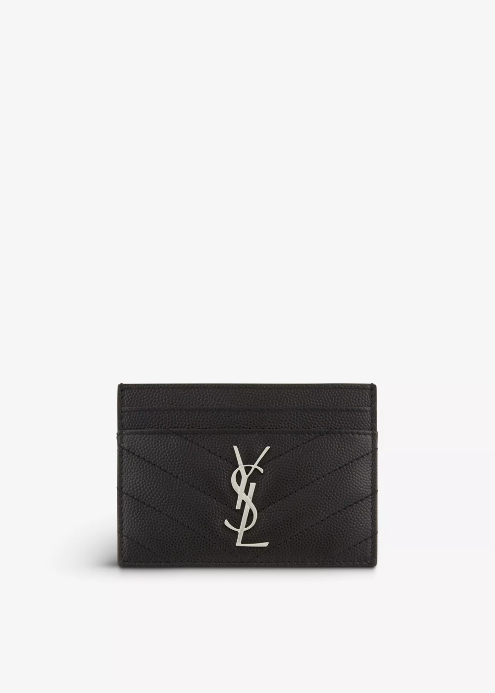 Monogram Quilted Leather Cardholder – Saint Laurent (Dark Beige)