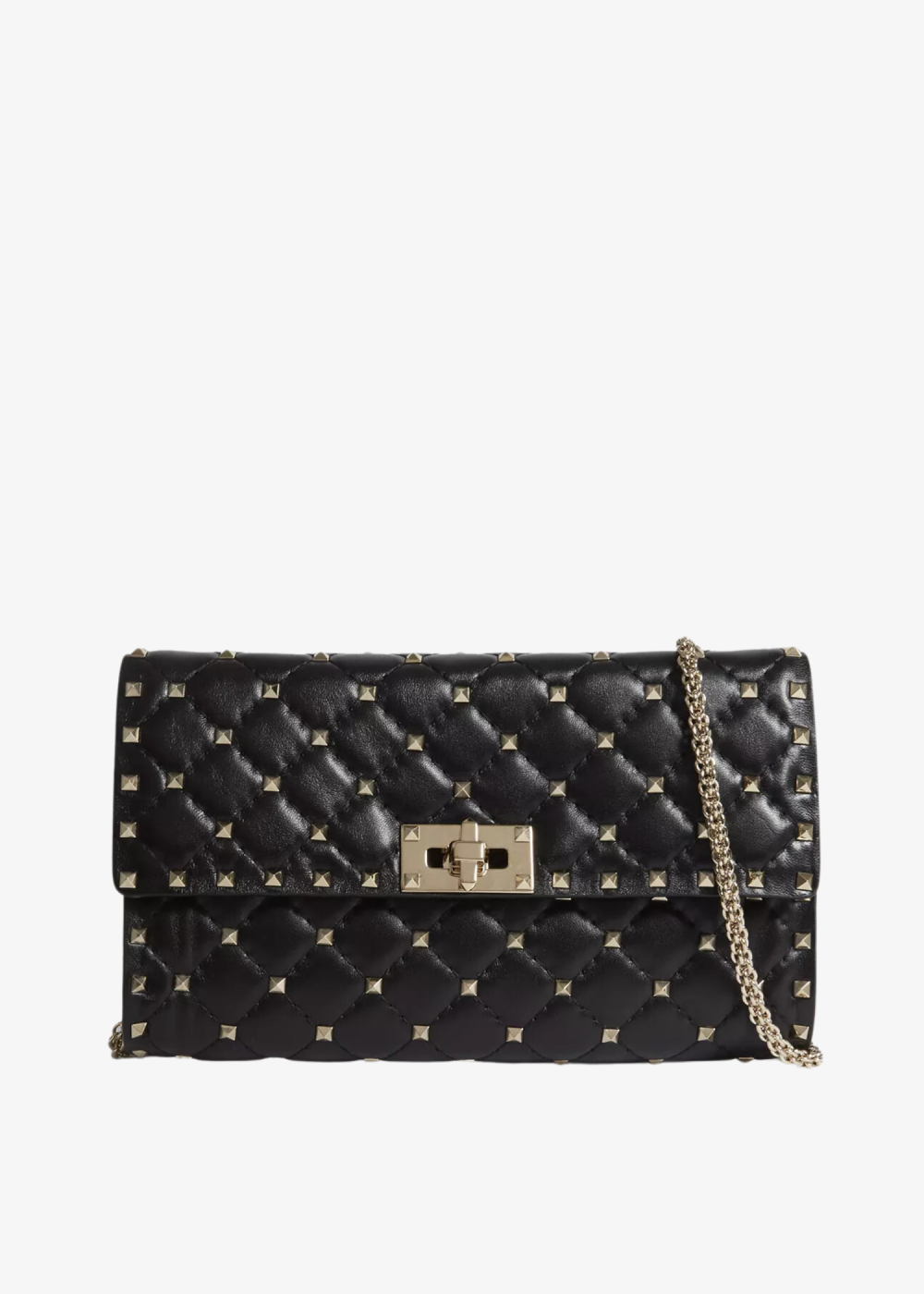 Rockstud Spike Quilted Leather Cross-Body Bag