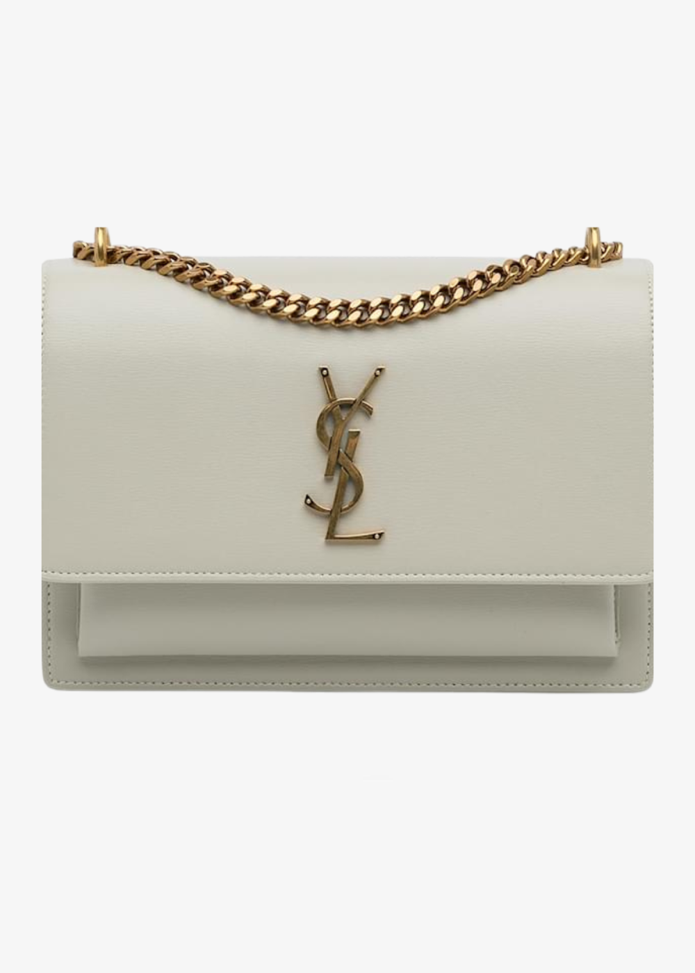 Saint Laurent White Sunset Crossbody Bag