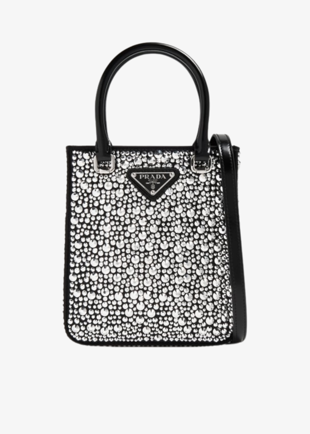 Small Crystal Satin Tote Bag