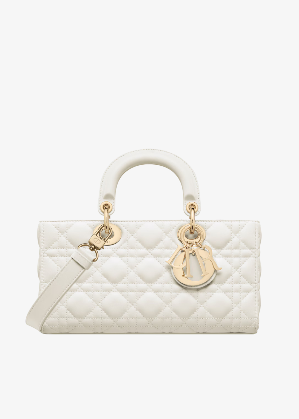 Medium Lady D-Joy Bag Latte Cannage Lambskin