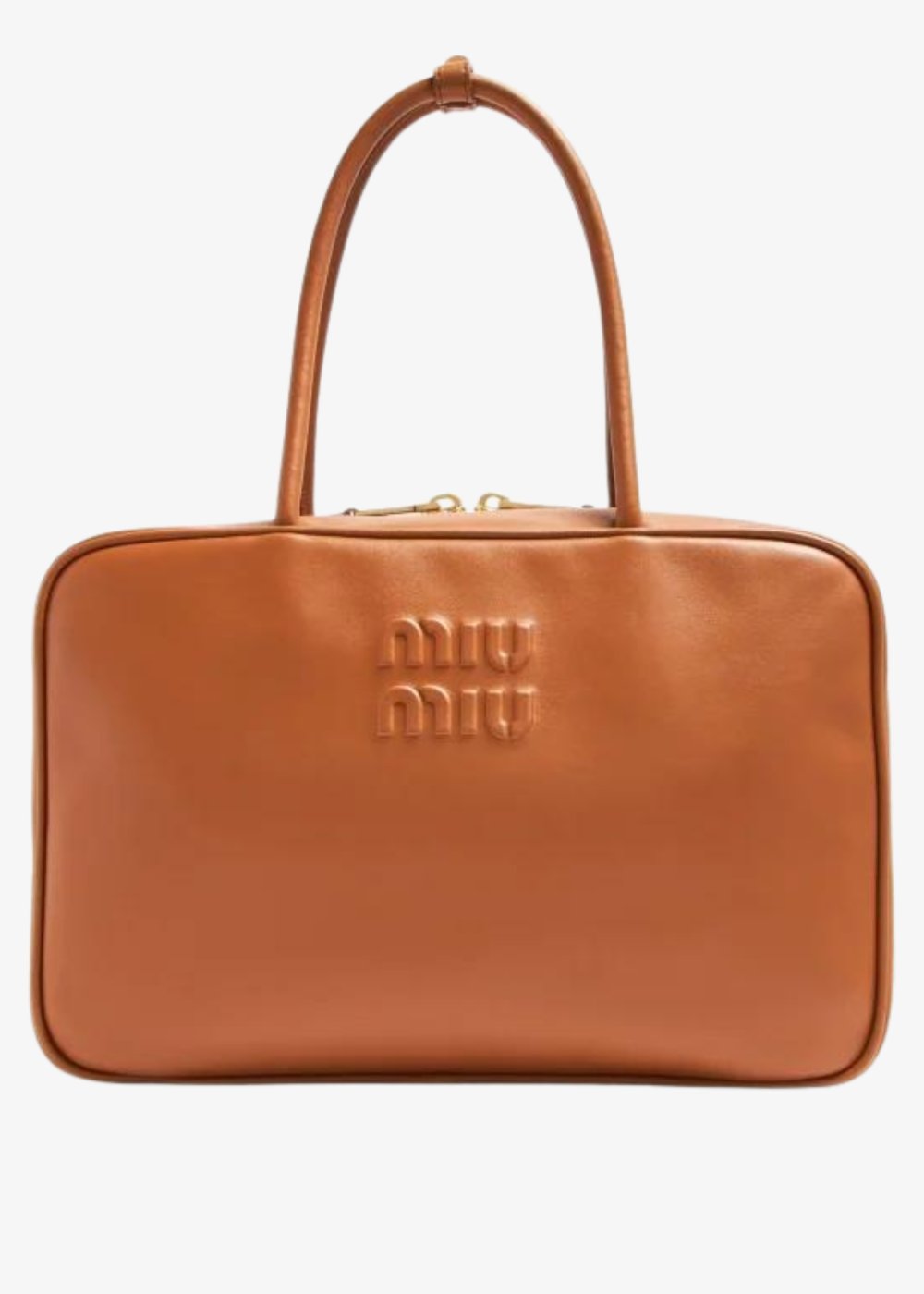 Leather Top-Handle Bag Brown – Large