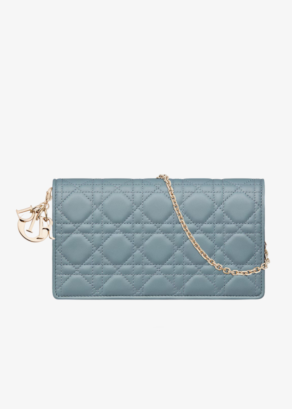 Cloud Blue Cannage Lambskin Lady Dior Pouch