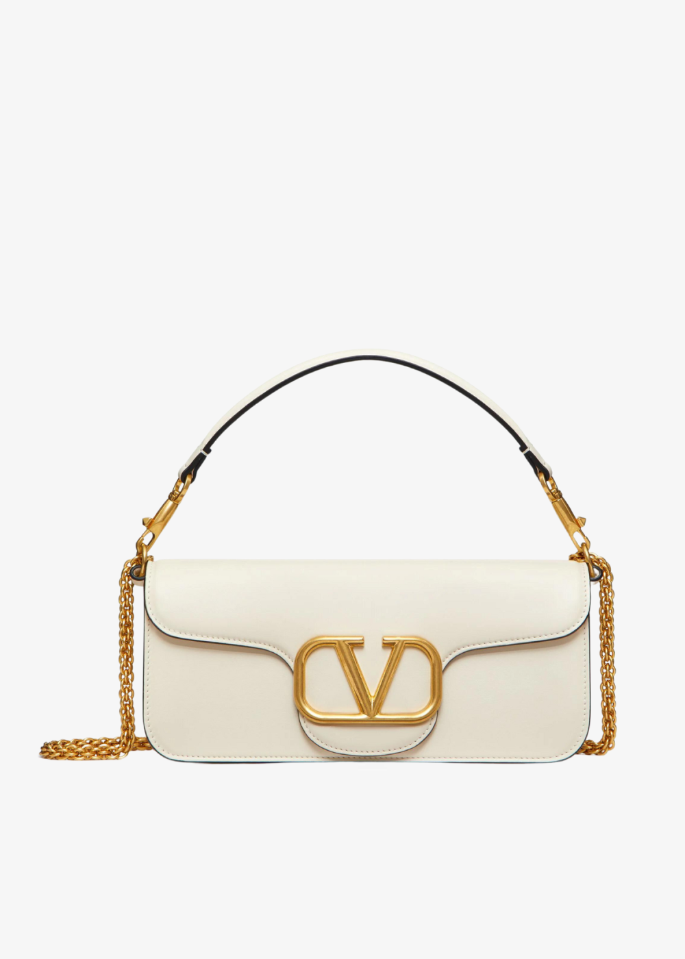 Loco leather shoulder bag WHITE – VALENTINO