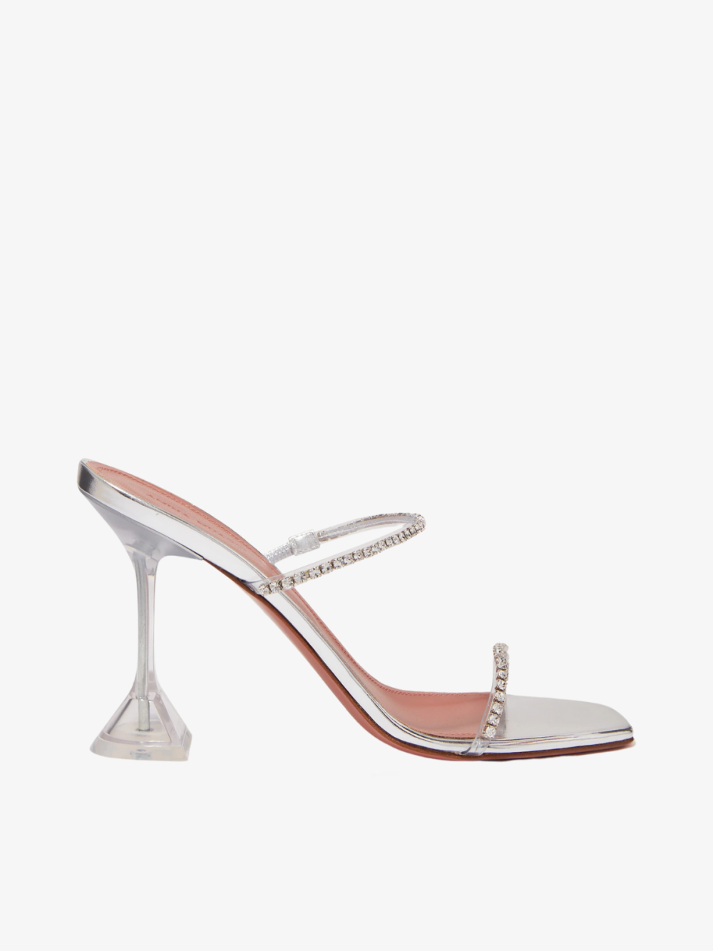 Gilda 95 Crystal Mule Sandals – Amina Muaddi (Clear)