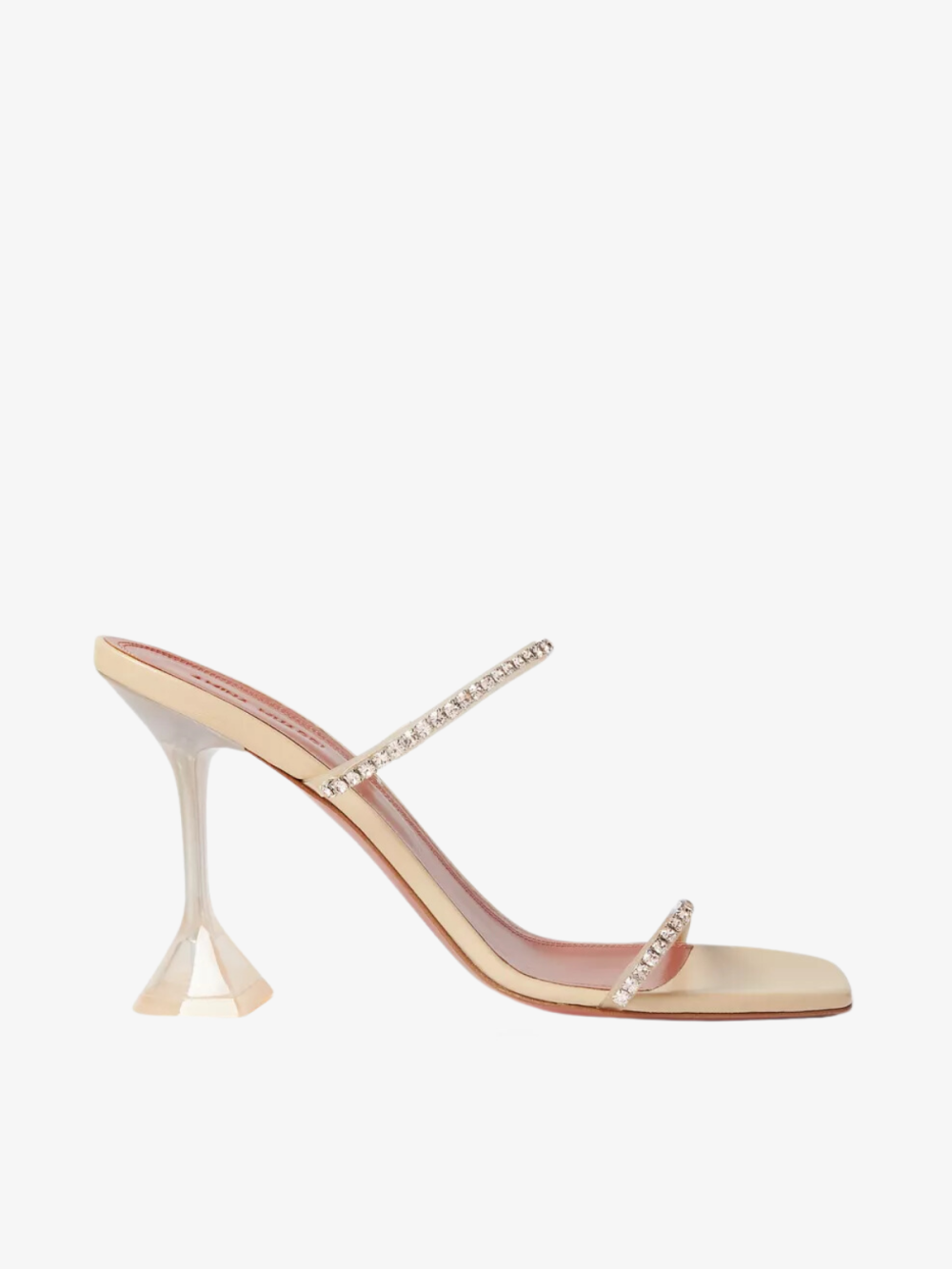 Gilda 95 Crystal Mule Sandals – Amina Muaddi (Neutral)