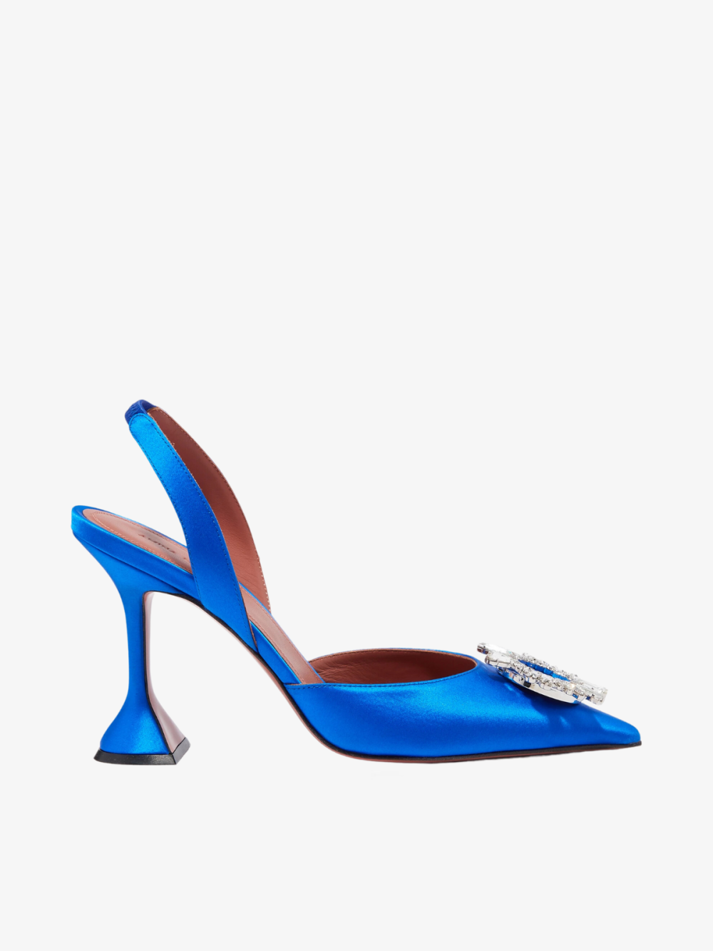 Begum 95 Crystal Slingback Pumps – Amina Muaddi (Blue)