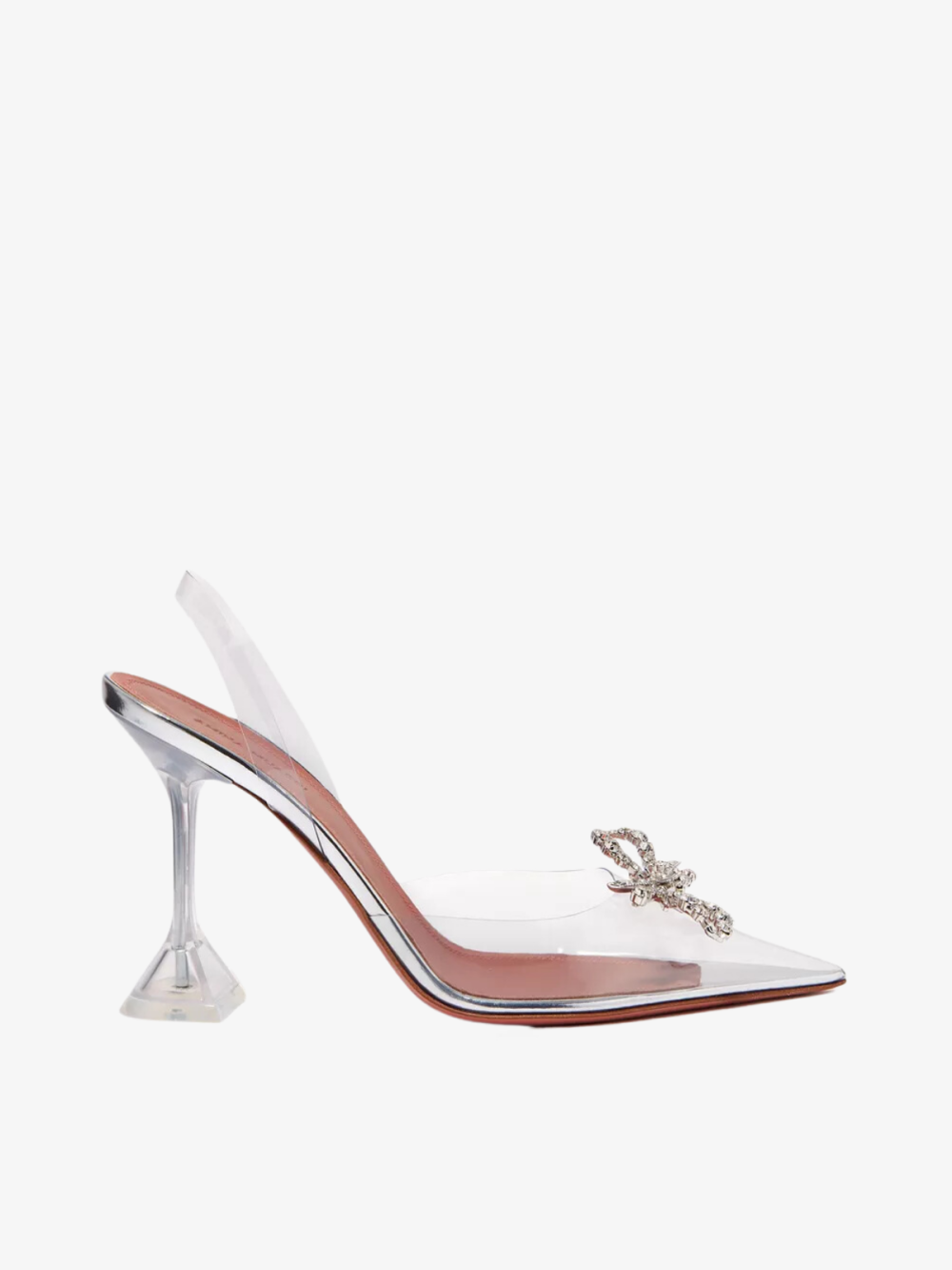 Rosie 95 Crystal Slingback Pumps – Amina Muaddi (Clear)