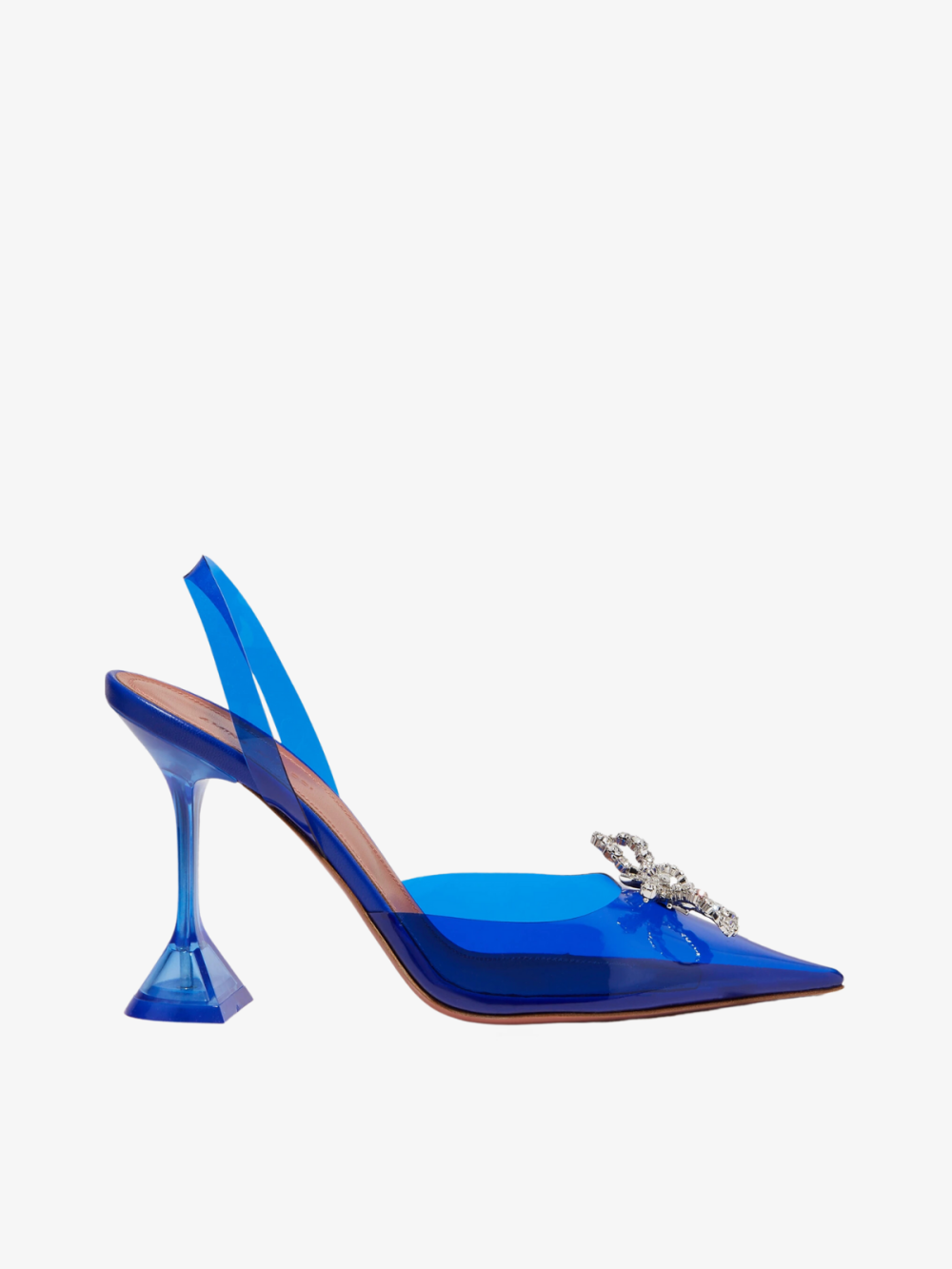 Rosie 95 Crystal Slingback Pumps – Amina Muaddi (Blue)