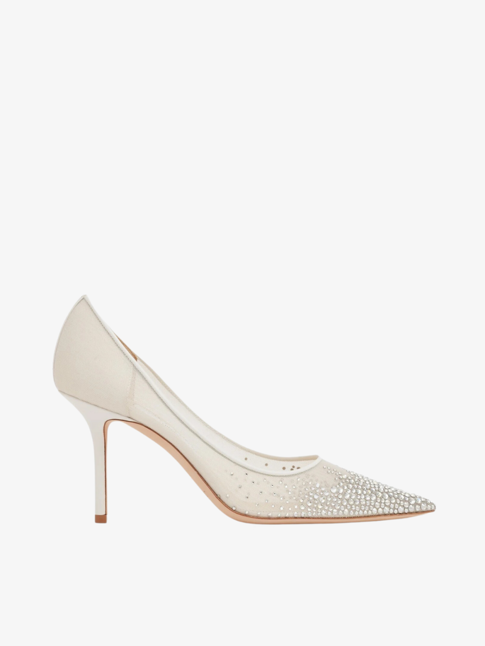 Love 85 White Fabric Pointed Toe Pumps – Jimmy Choo