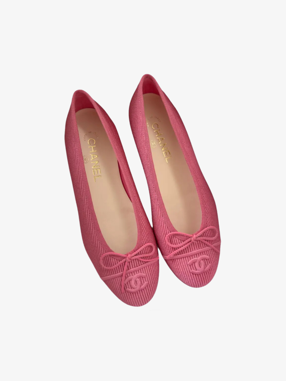 Ballet Flats Embroidered Fabric – Chanel (Pink)