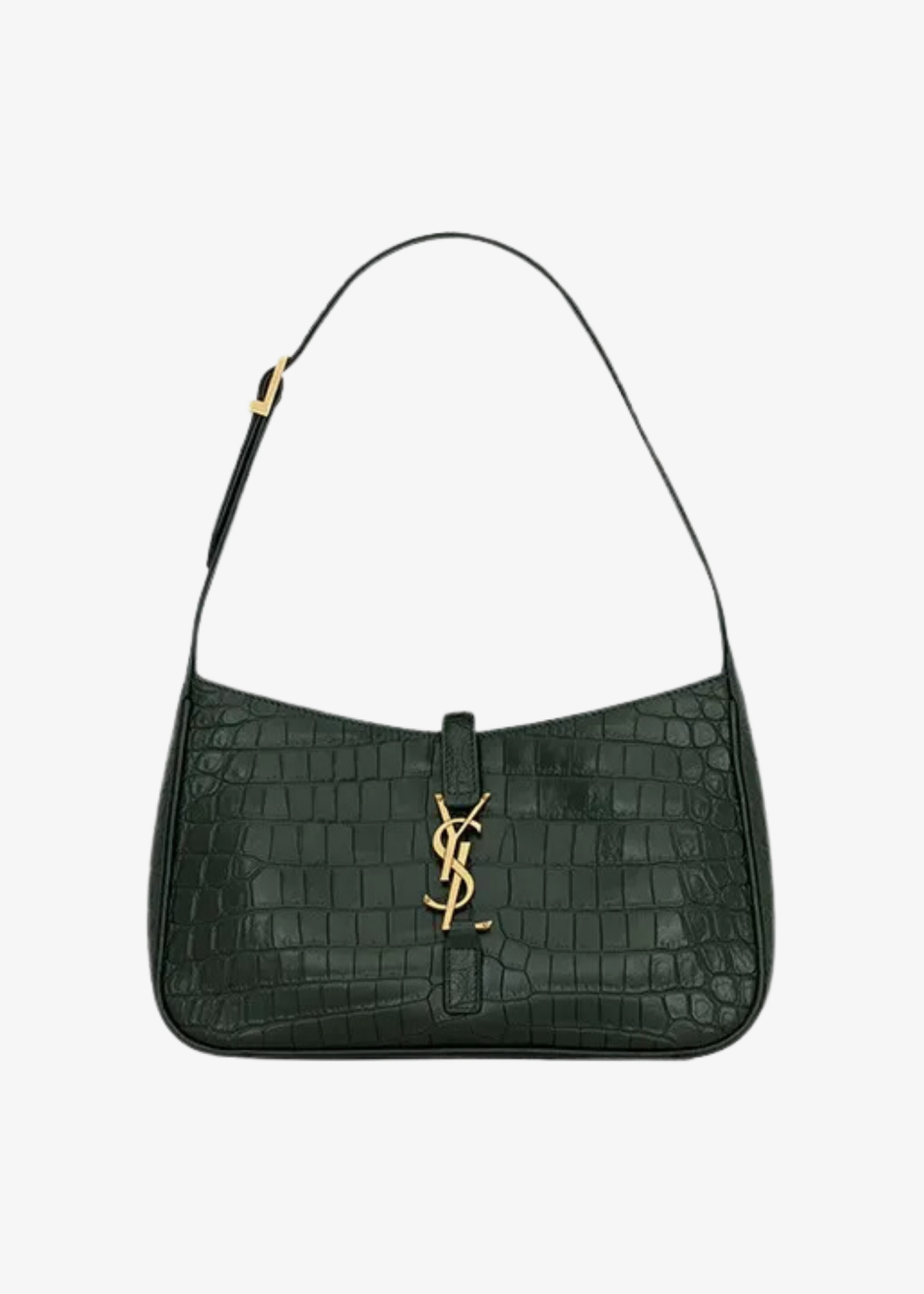 Le 5 ? 7 Mini Hobo Bag in Smooth Leather – Saint Laurent (Croc Green)