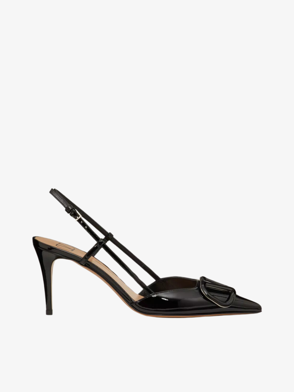 Valentino Vlogo Signature Patent Leather Slingback Pump