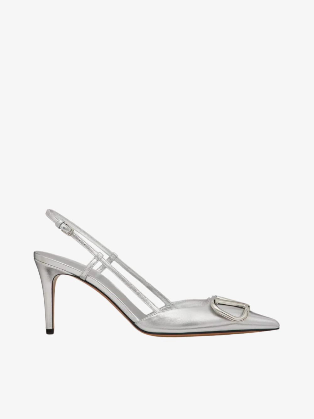 Valentino Vlogo Signature Slingback Pump in Laminated Nappa Leather