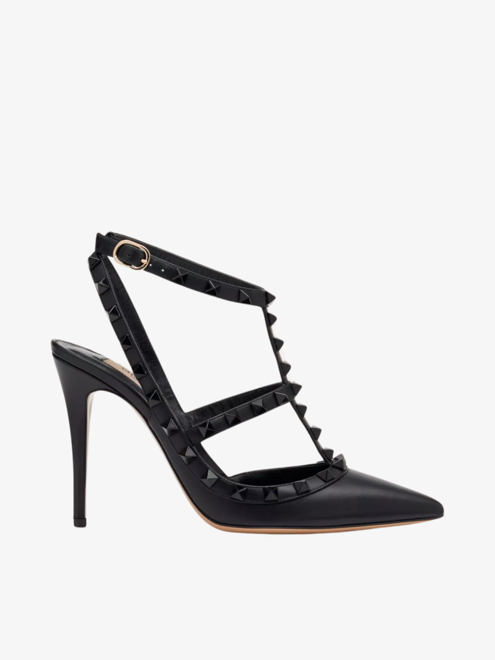 Valentino Rockstud Ankle Strap Pump with Tonal Studs 100mm