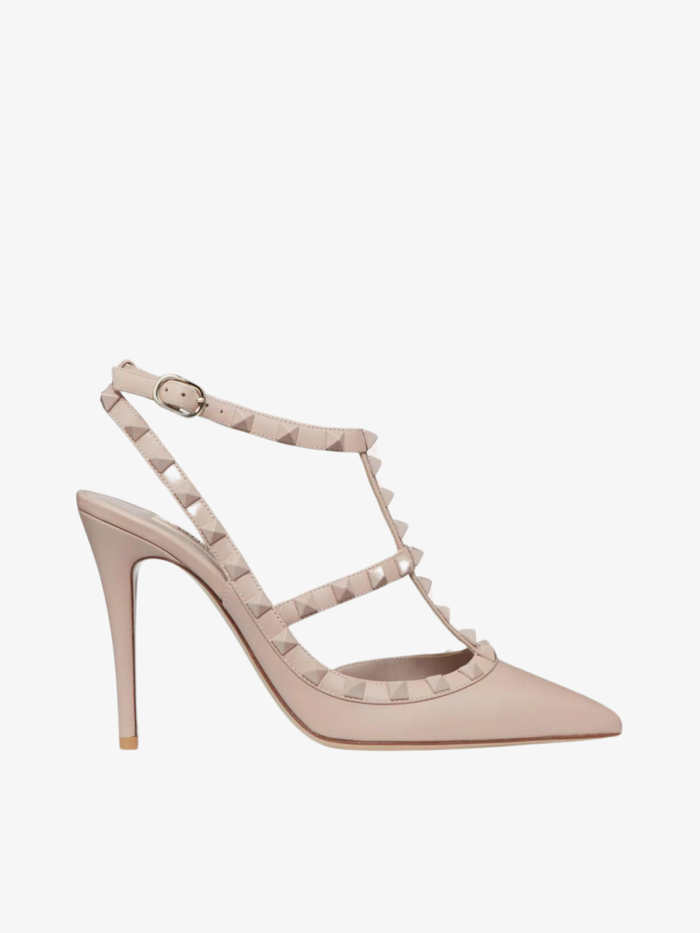 Valentino Rockstud Ankle Strap Pump with Tonal Studs 100mm