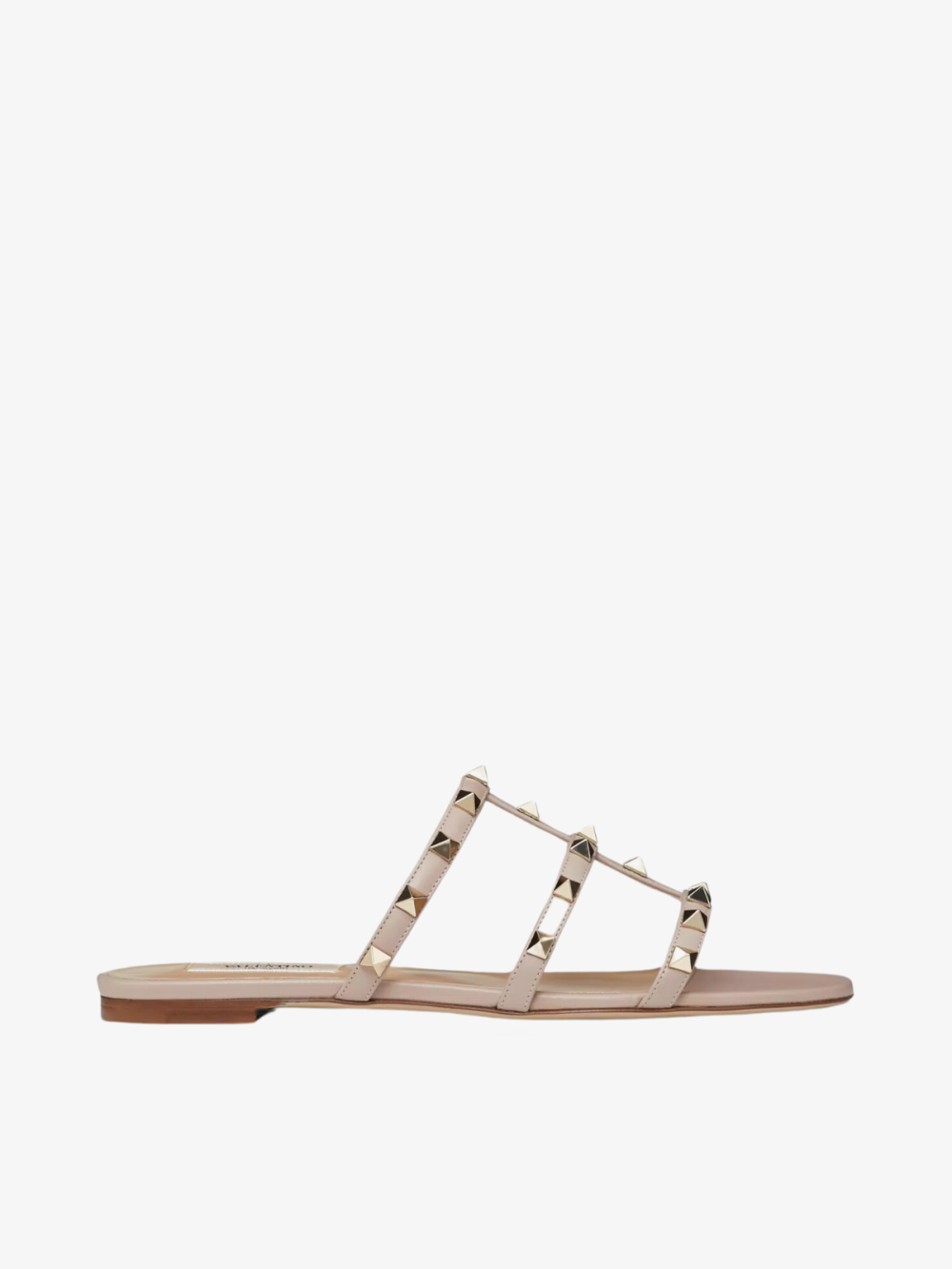 Valentino Rockstud Flat Slide Sandal