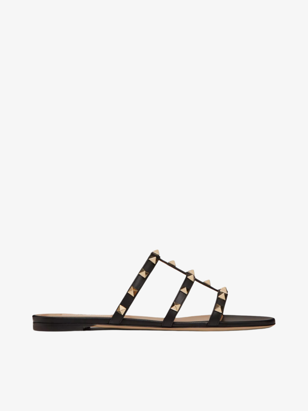 Valentino Rockstud Flat Slide Sandal