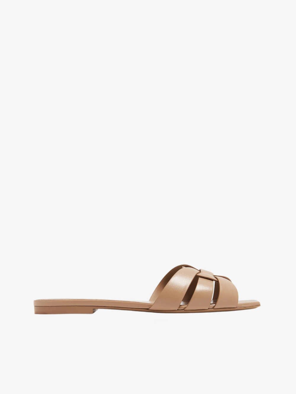 Tribute Flat Sandals Saint Laurent (Beige)