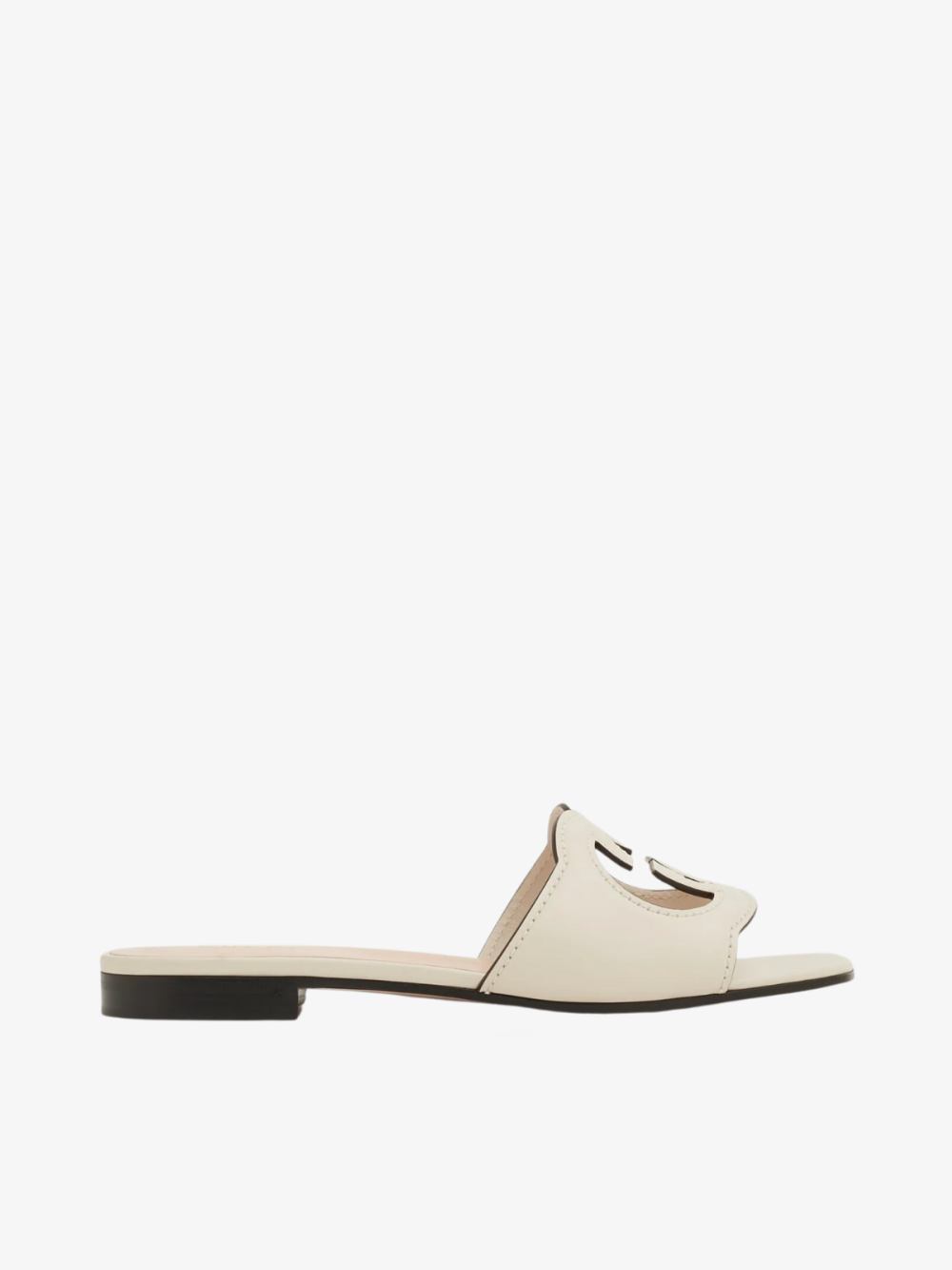 Interlocking G Cut-Out Slide Sandals Gucci (White)