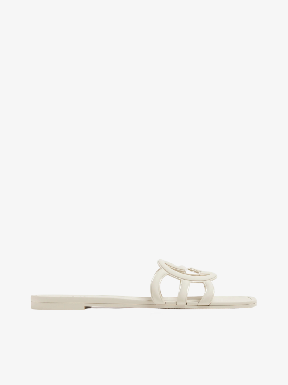 Interlocking G Rubber Slide Sandals Gucci (White)