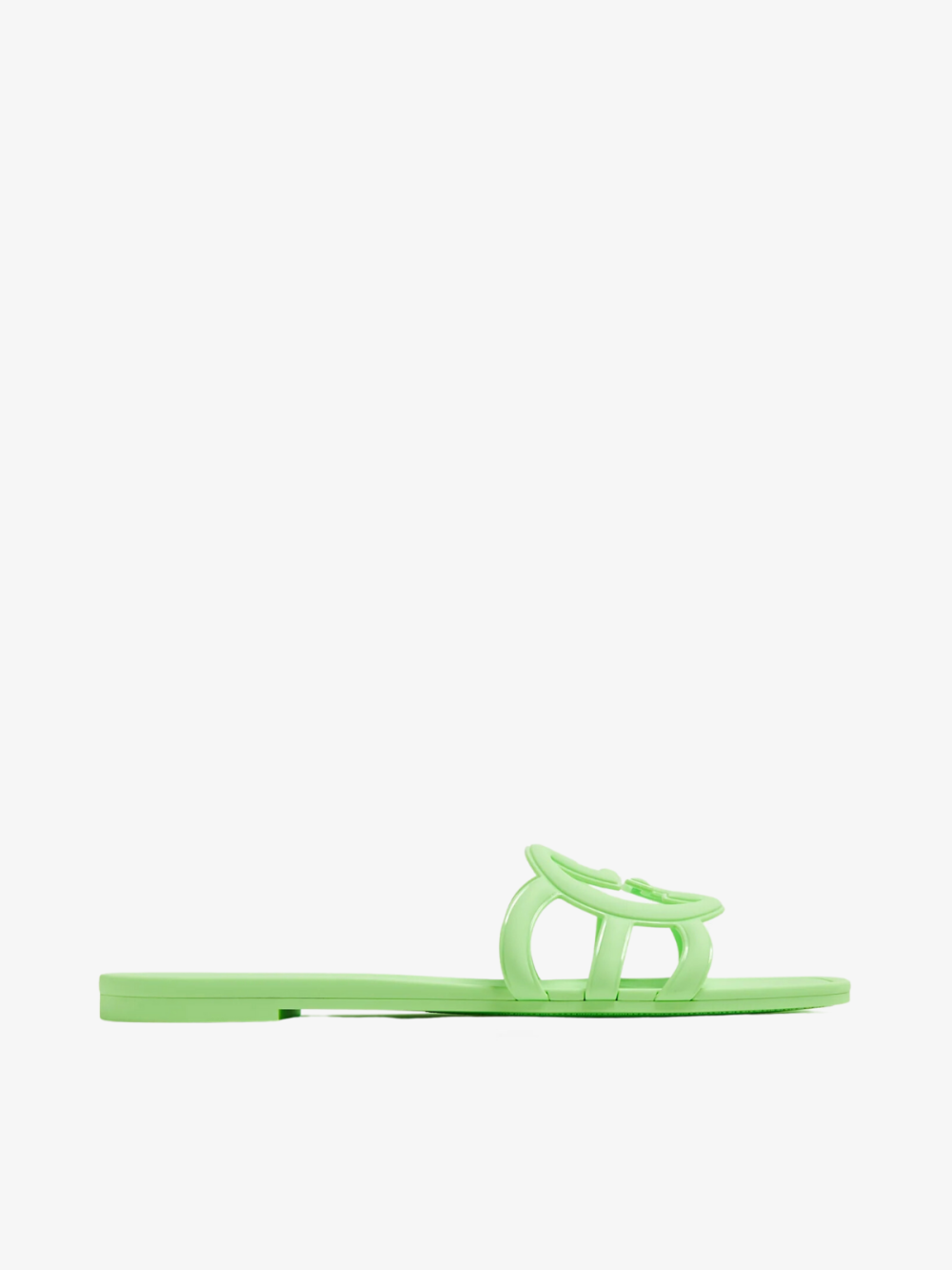 Interlocking G Rubber Slide Sandals Gucci (Green)