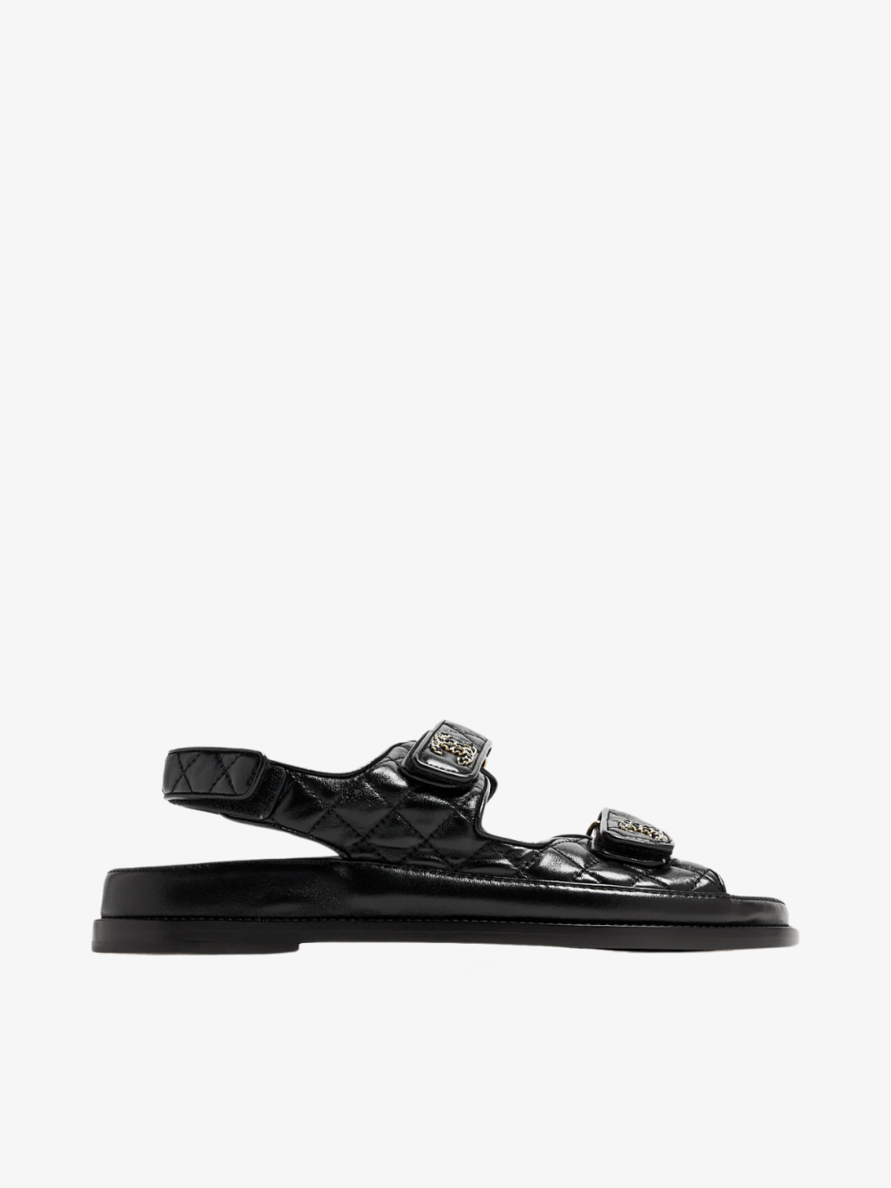 CC Quilted Dad Sandals Chanel (Black)