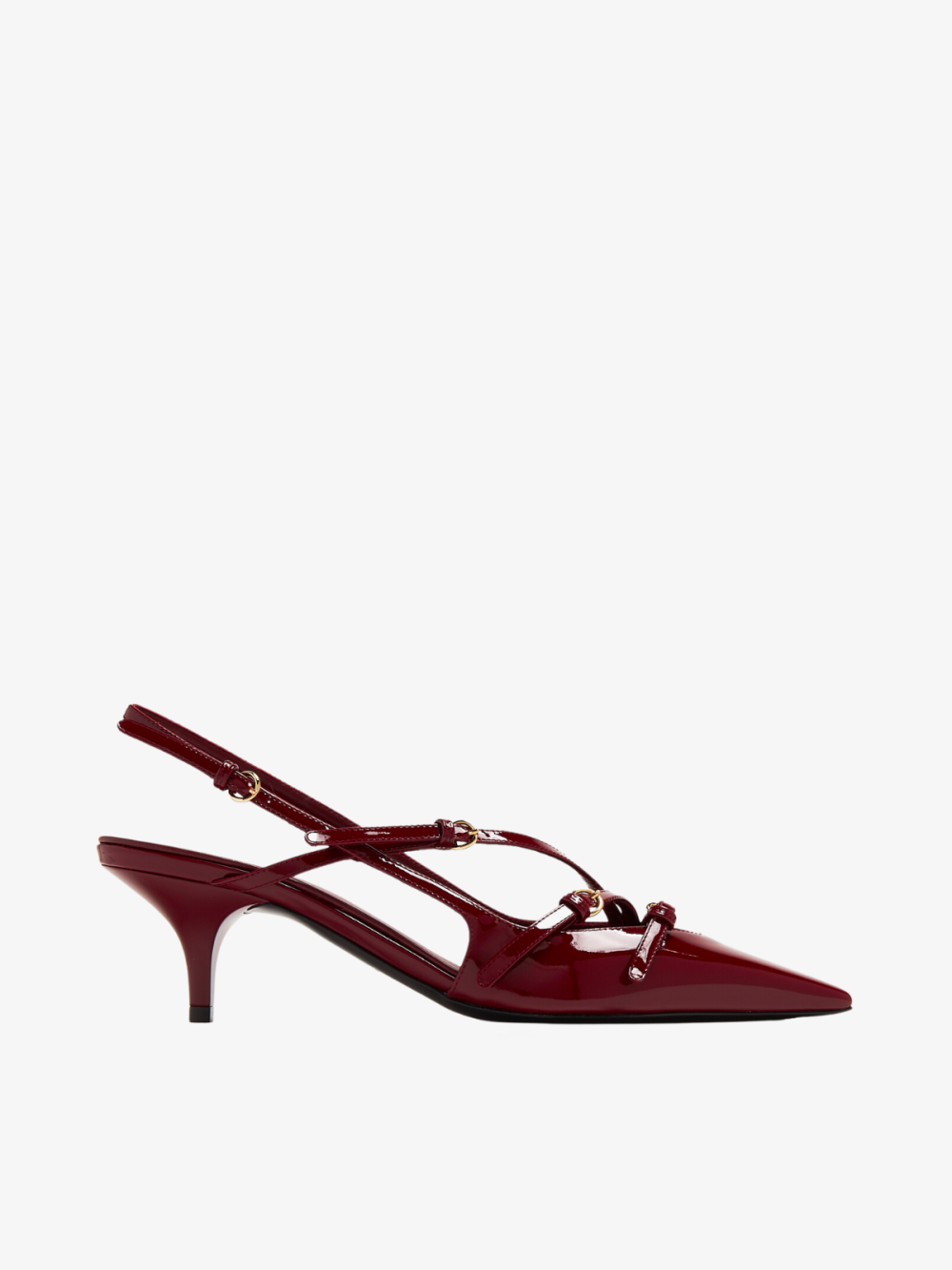 Buckle Slingback Pumps Miu Miu (Burgundy)