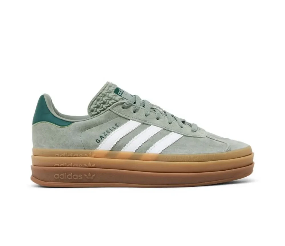 adidas Gazelle Bold Silver Green Gum