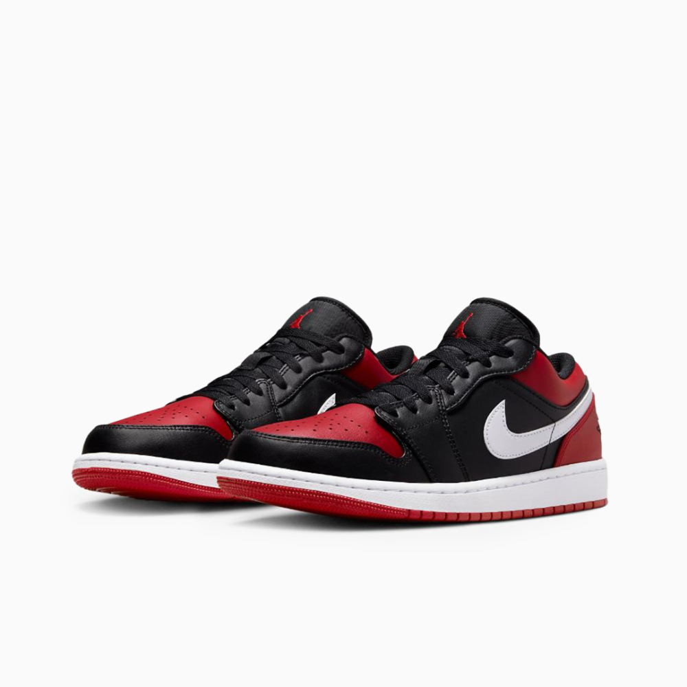 Air Jordan 1 Low Alternate Bred Toe Black Gym Red Sneakers